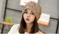 silver lined beanie for women
