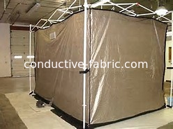 nickel copper rf shielding tent fabric emi shield tent for military use